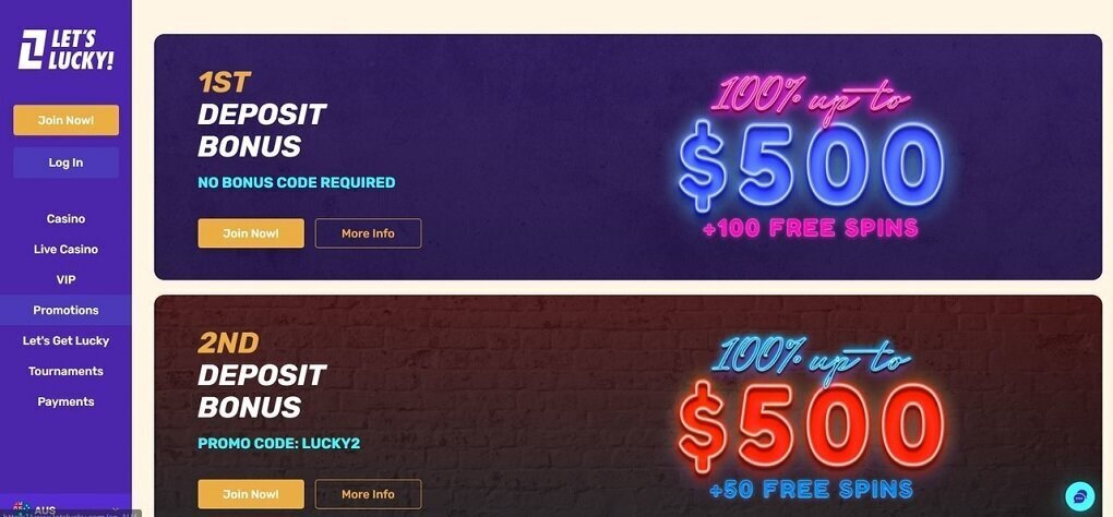 Advantages of Signing Up at Let's Lucky Casino